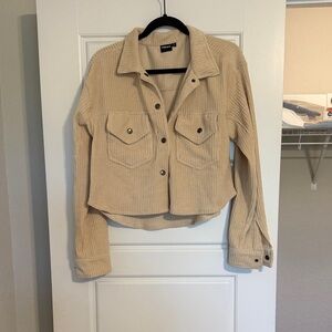 Mono B Beige Corduroy Utility Jacket